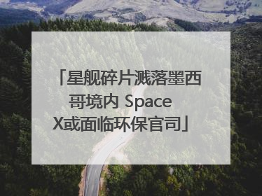 星舰碎片溅落墨西哥境内 SpaceX或面临环保官司
